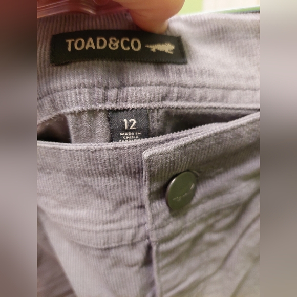 Toad&Co Karuna Cord Skinny Pants, sz 12, Storm (Gray/Blue), Women's - Picture 3 of 4